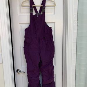 Land's End Purple ski bibs